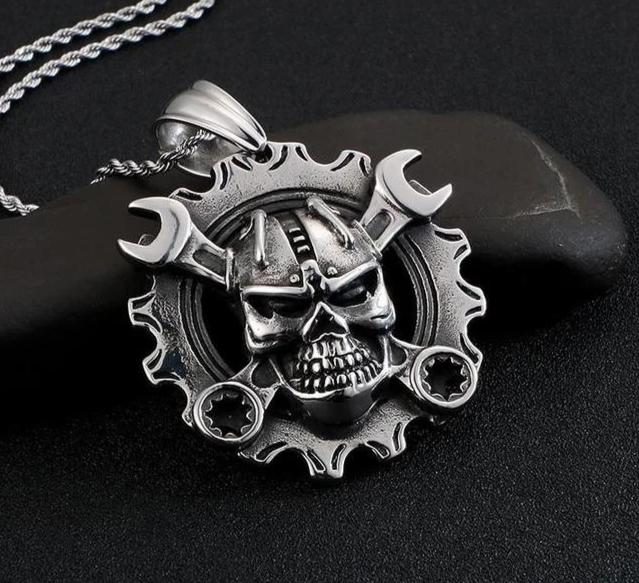 Biker Skull Necklace | Skull Action