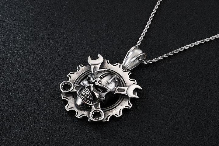 Biker Skull Necklace | Skull Action