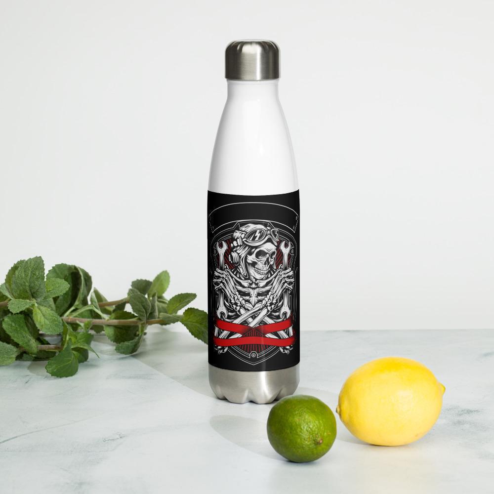 biker-skull-water-bottle-design