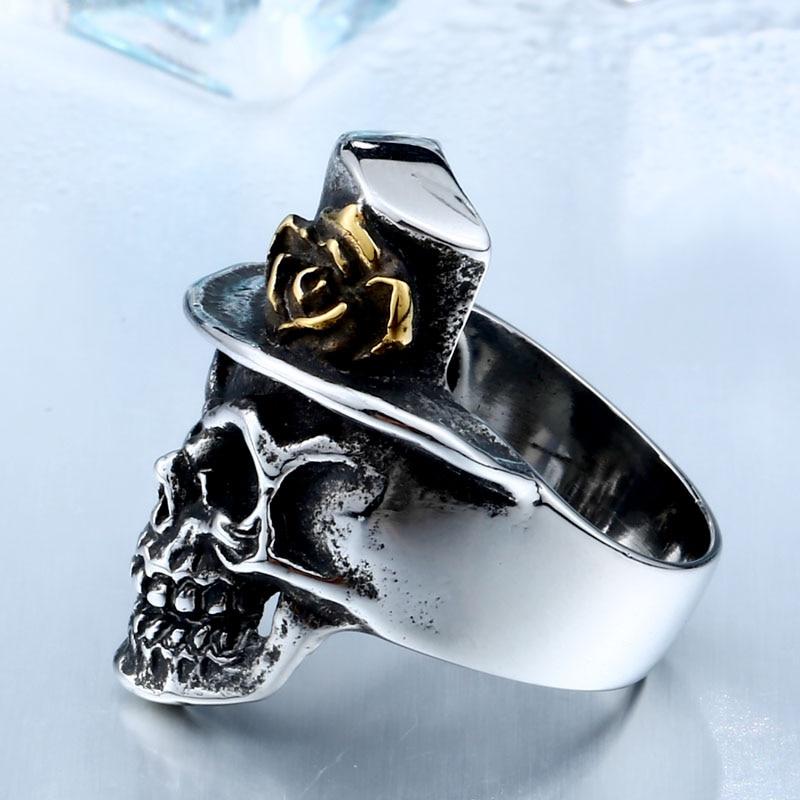 Biker Steampunk Skull Ring | Skull Action