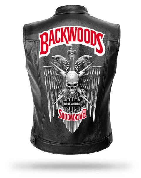 Black and Red leather motorcycle jacket