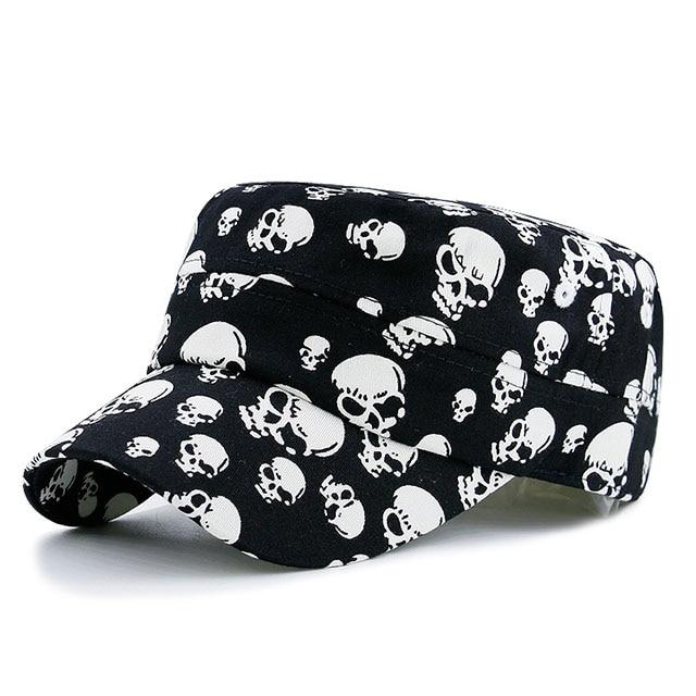black and white skull hats