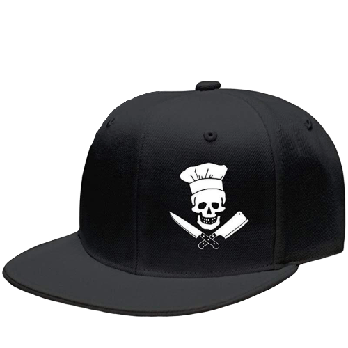black chef skull cap
