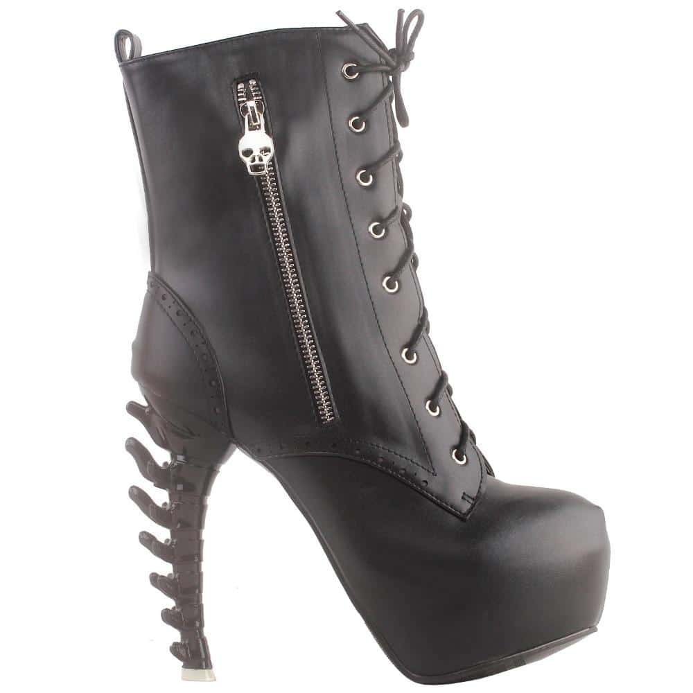 Black Gothic High Heels Skull Action