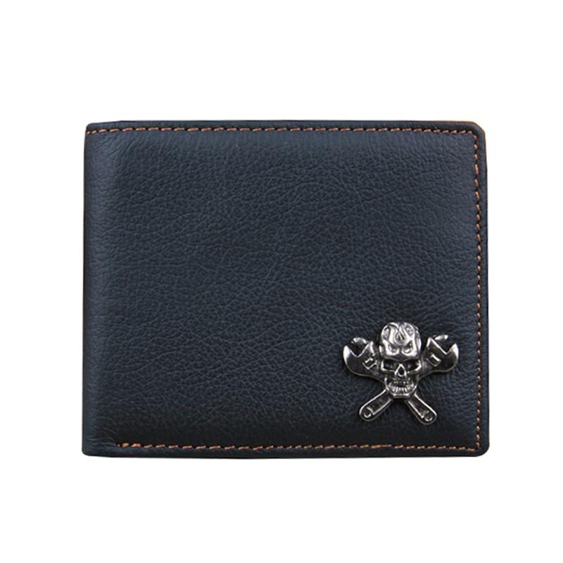 black leather biker wallet