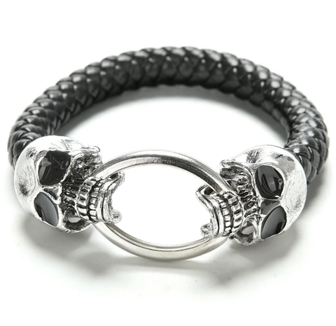 black-leather-skull-bracelet