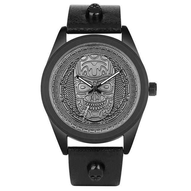 Black Punk Skull Watch | Skull Action