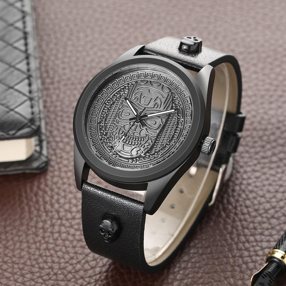 Black Punk Skull Watch | Skull Action