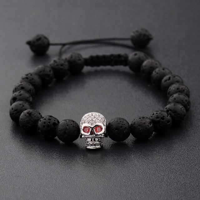 Black Skull Bracelet Beads | Skull Action