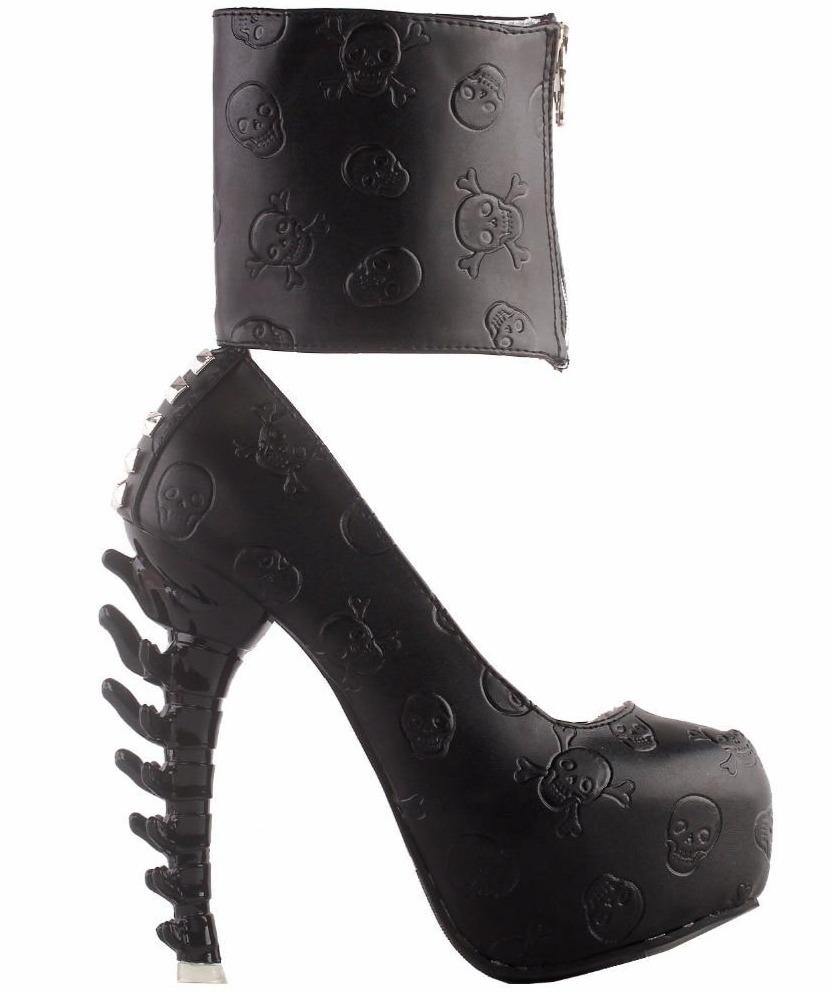 Black Skull Heels