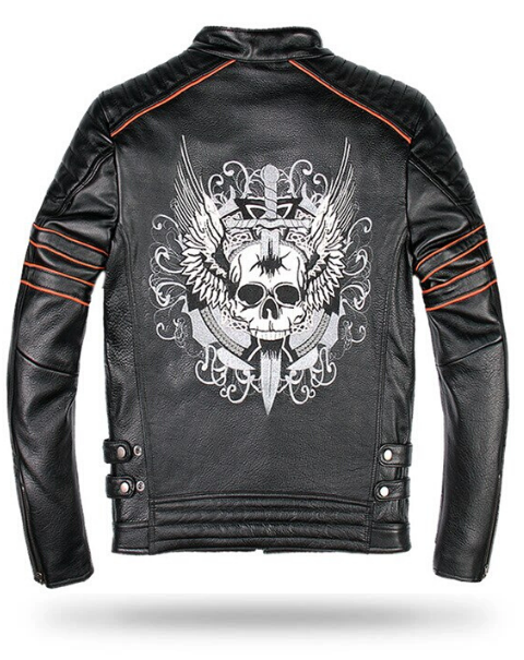 Black Skull Leather Jacket