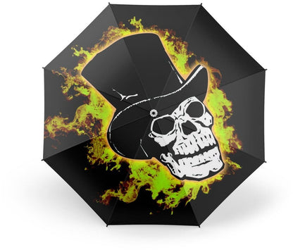 Black Skull Print Umbrella | Skull Action
