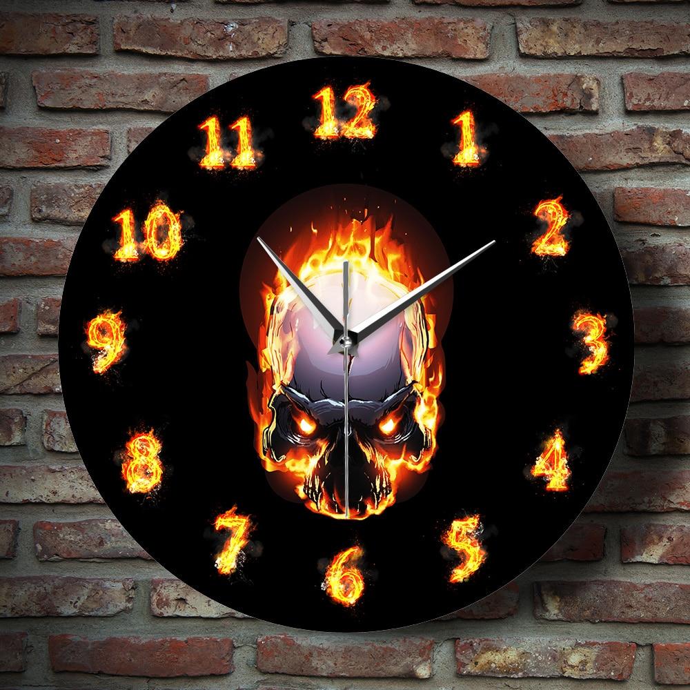 Black Skull Wall Clock | Skull Action