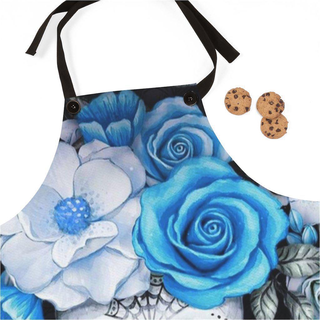 blue-flower-skull-apron-printed