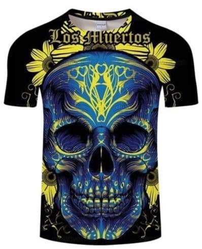 Blue Skull T Shirt