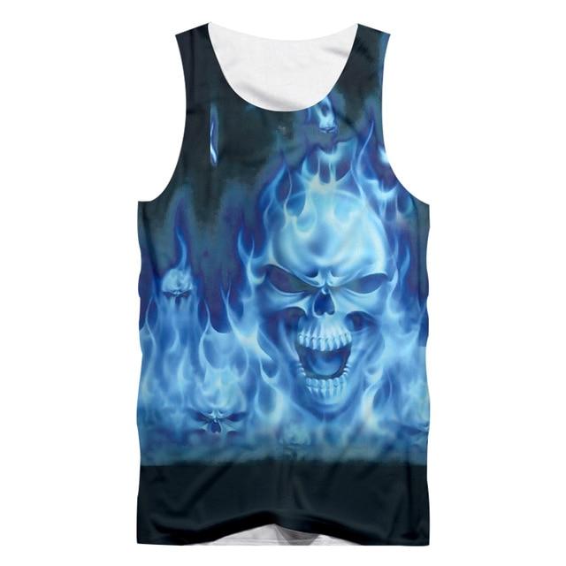 Blue Skull Tank Top