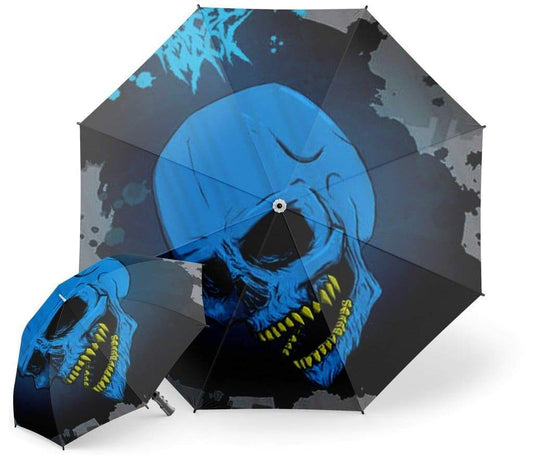 Blue Skull Umbrella