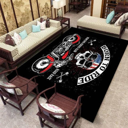 Born To Ride Rug