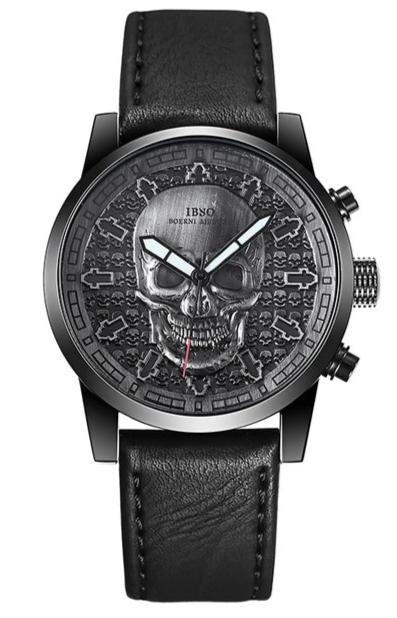 Bracelet Leather Skull Watch