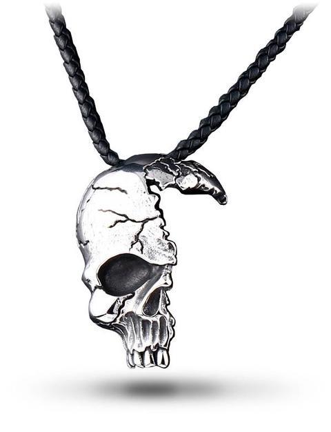 broken skull necklace