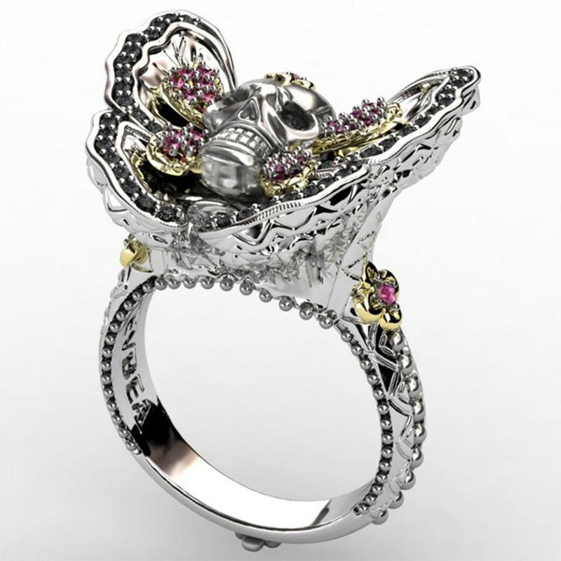 Butterfly Skull Ring | Skull Action