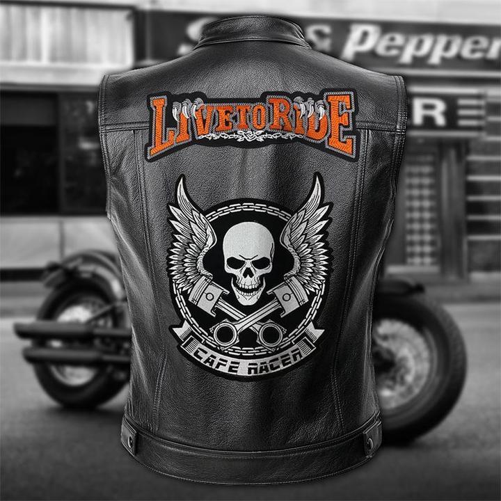 Cafe Racer Bike Jacket | Skull Action