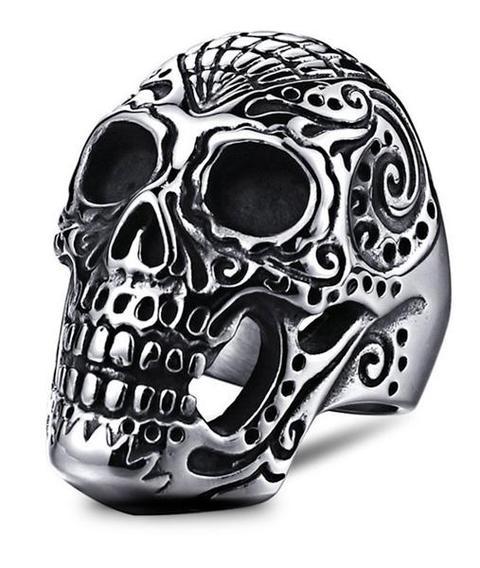 calavera sugar skull ring