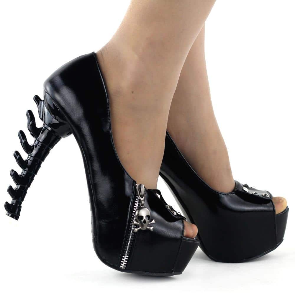 Cheap Gothic High Heels | Skull Action