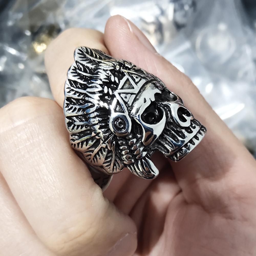 Chief Indian Skull Ring | Skull Action