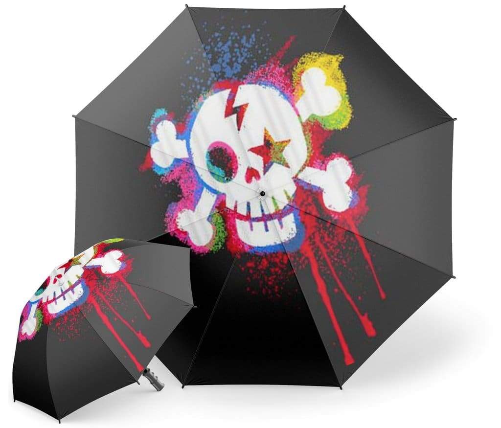 Colorful Skull Umbrella