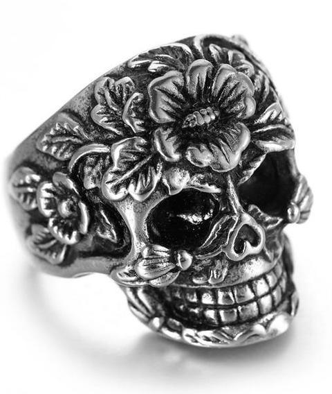 coral skull ring