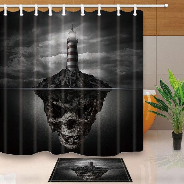 Dark Skull Shower Curtain