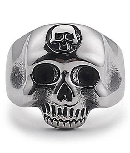 double skull ring