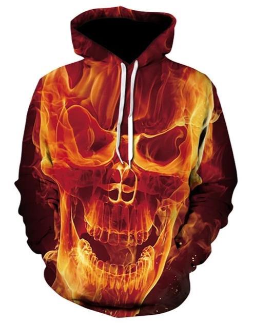 fire skull sweatshirt