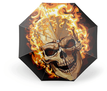 Fire Skull Umbrella | Skull Action