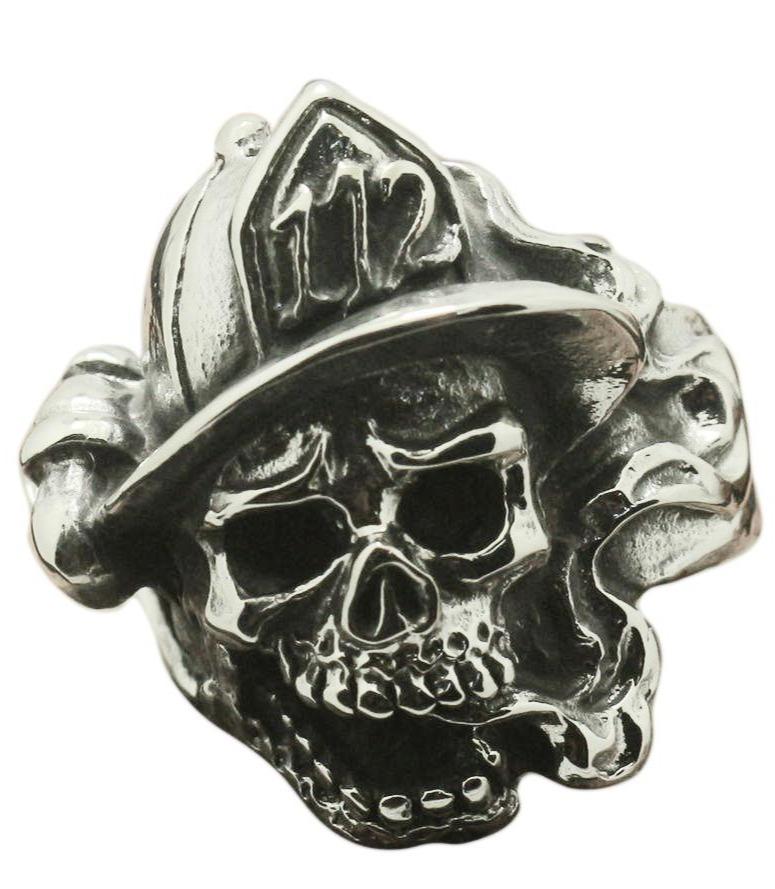 Firefighter Skull Ring