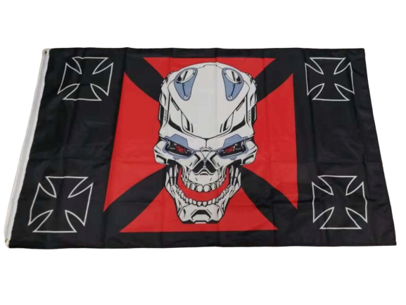 Flag With Maltese Cross | Skull Action