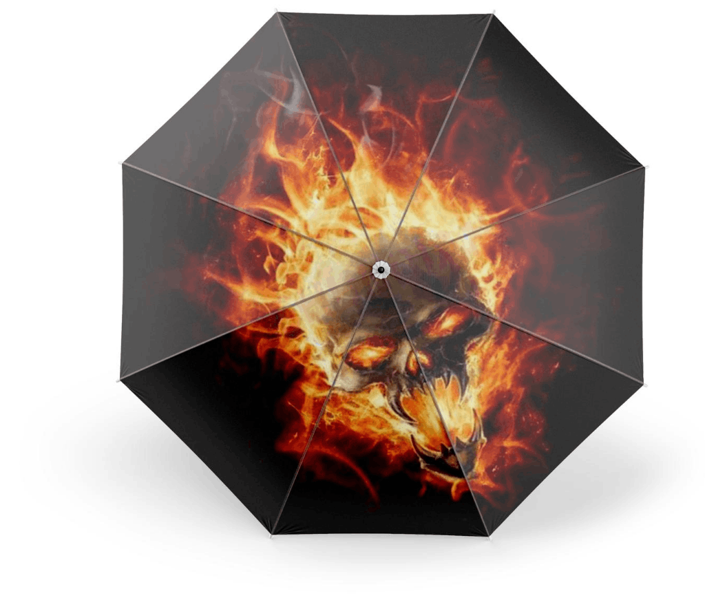 Flames Umbrella | Skull Action