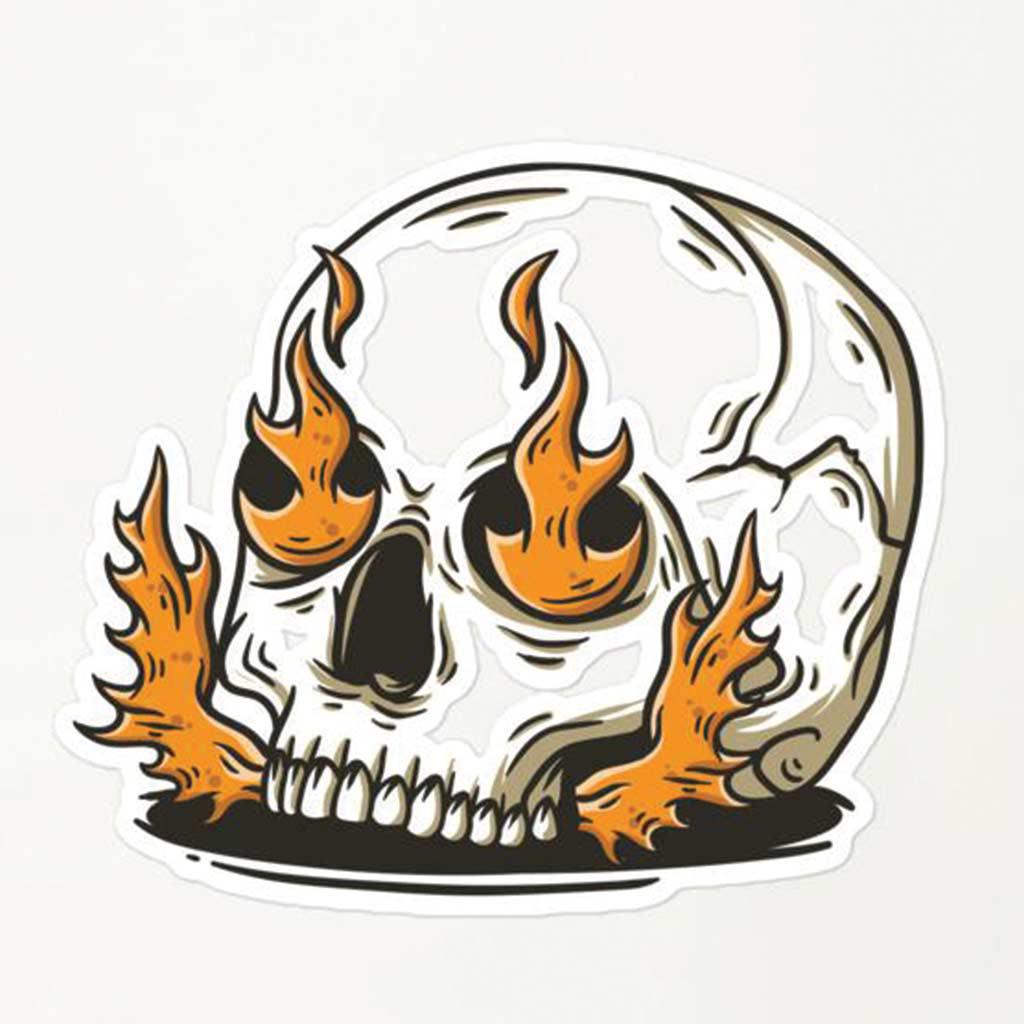flaming-skull-stickers