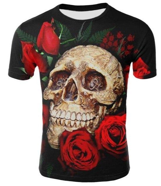 Floral Skull T Shirts