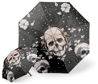 Floral Skull Umbrella