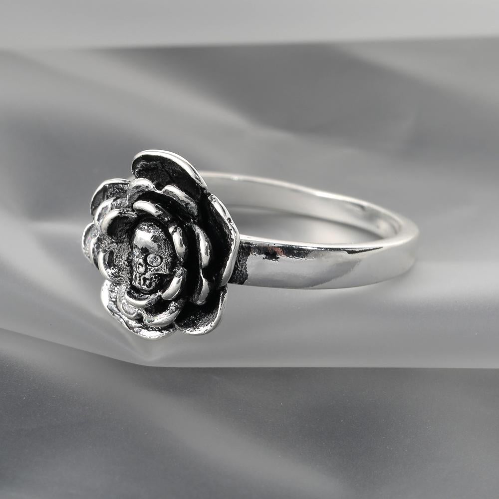 Flower Skull Ring | Skull Action