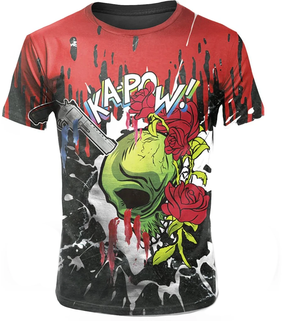 Flower Skull T Shirt Design