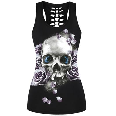 Flower Skull Tank Top