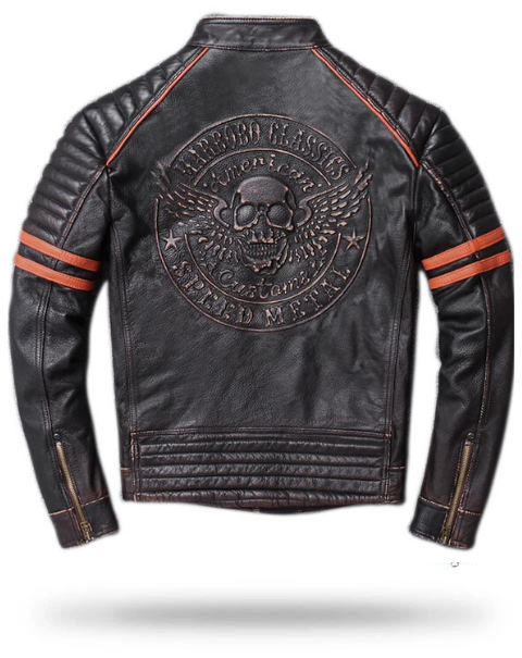 Skull Leather Jacket | Motorcyle & Riders | Skull Action