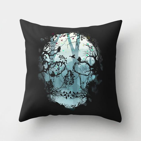 Forest Skull Pillow
