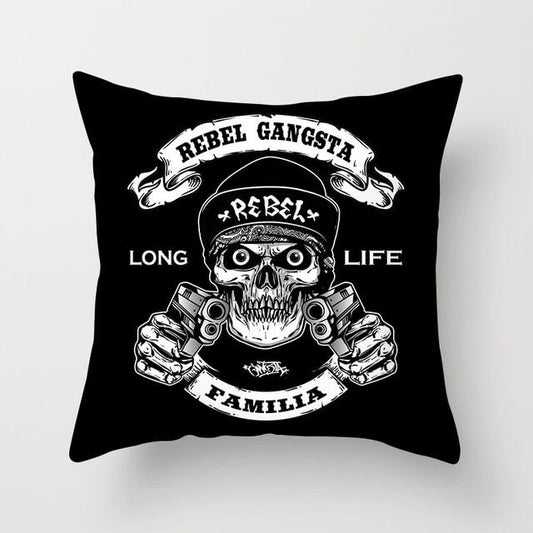 Gangster Skull Pillow