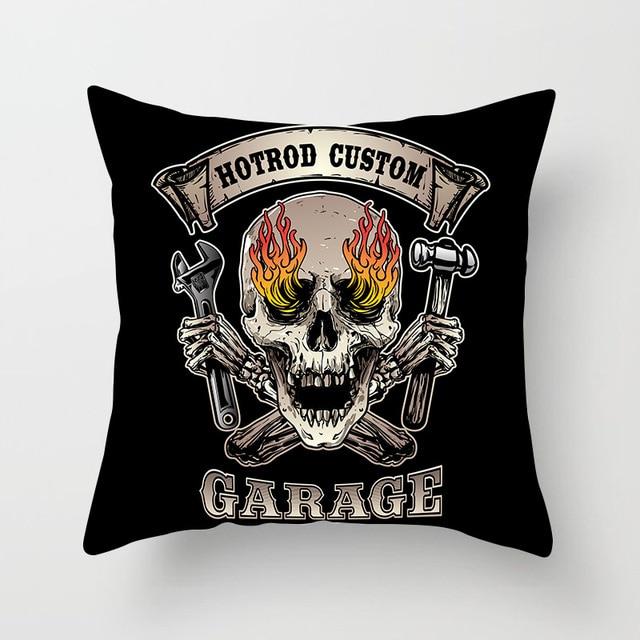 Garage Skull Pillow