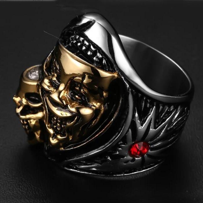 Gold Joker Ring | Skull Action