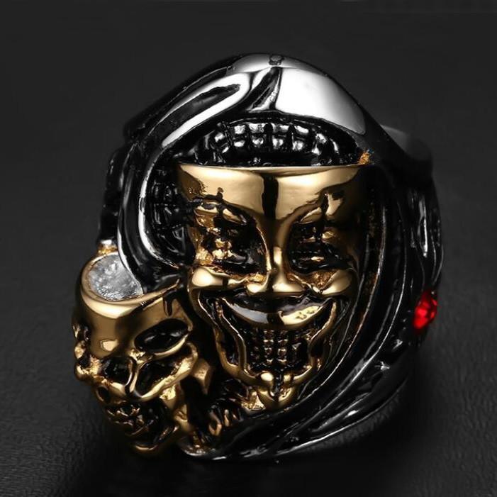 Gold Joker Ring | Skull Action